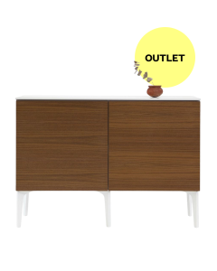 Fuuga senkki kaksiosainen, isot ovet, pähkinäviilu, outlet-tuote
